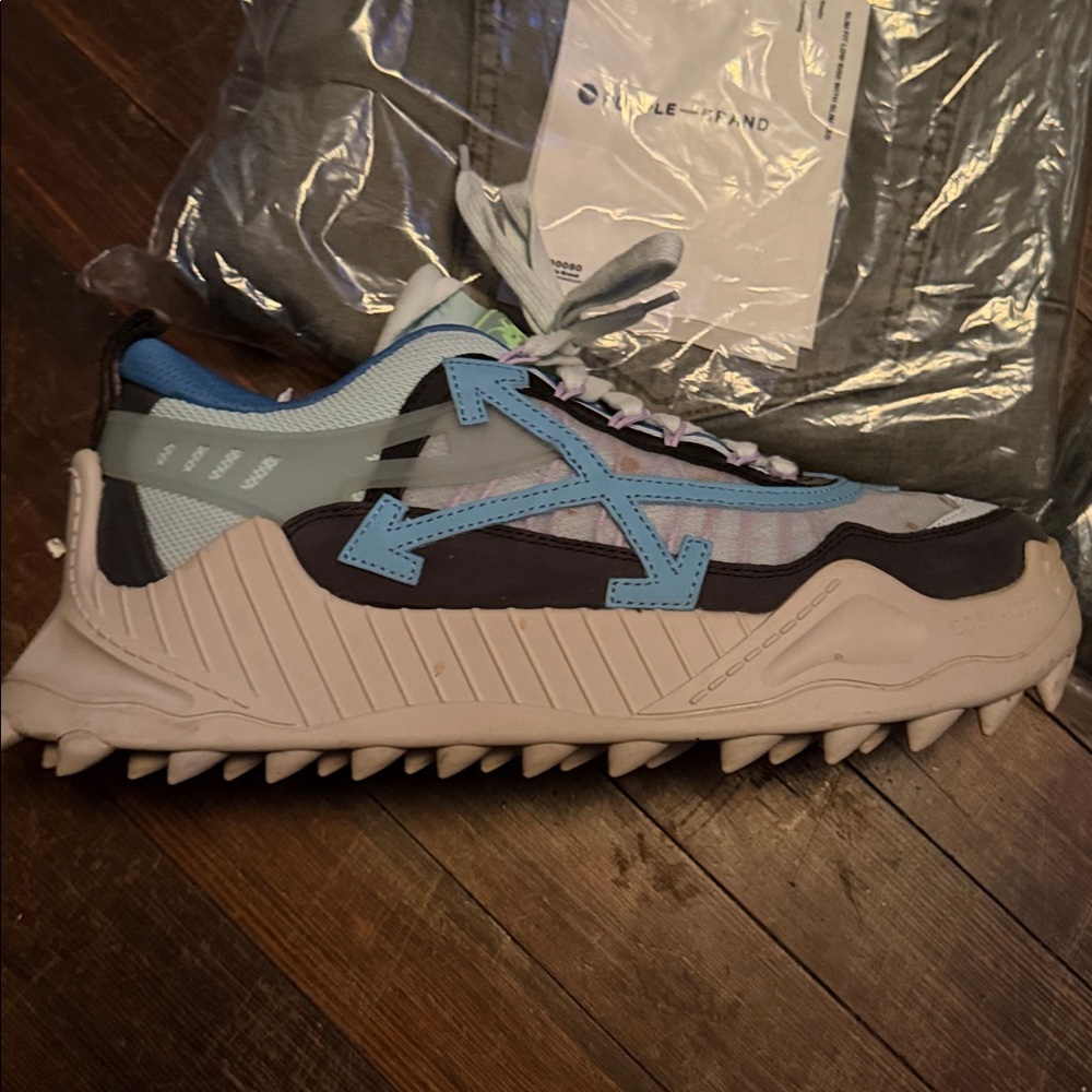 Stylish Blue and White Sneakers